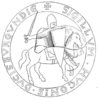 Sceau d'Hugues de Bourgogne - 1189